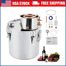 Alcohol Still 10 Gal Stainless Steel Alcohol Distiller Copper Tube Spirit Boiler