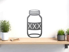 Mason Jar Moonshine Alcohol Whisky Metal Sign Ornament Decor USA Made Plasma Cut