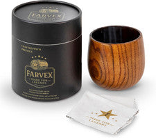 Handmade Charred Oak Wooden Whiskey Glass Single Bourbon Tumbler Gifts for Men A