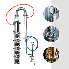 4" inch stainless moonshine still reflux column with copper bubble plate NEW