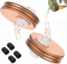 Moonshine Lid Mason Jar Pour Spout Lids for 2.75 Inch Regular Mouth Dust Proof