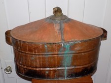 Vintage Copper Moonshine Pot with Welded Top