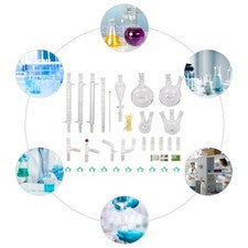 24/40 Glass Organic Chemistry Lab Glassware Kit - 32PCS Distillation Set