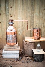 US FLAG- 5 GALLON COPPER MOONSHINE STILL & CONDENSER WORM - VENGEANCE STILLS