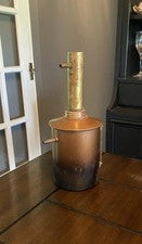 Vintage Copper & Brass Science Lab Hypsometer / Distiller Still W/Glass Vile