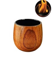 1 Handcrafted Wooden Bourbon Tumblers – 8 oz Old Fashioned Whiskey Glasses Gift
