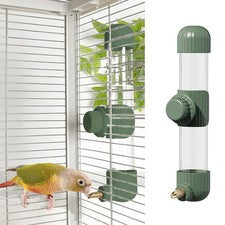 9.4 Fl Oz No Mess Bird Water Dispenser, Automatic Parrot Water Feeder with Sp...