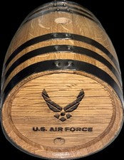 U.S. AIR FORCE 1 Liter Oak Aging Barrel Oak Keg Whiskey Bar Dispenser Wood M