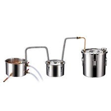 3 Gallon Moonshine Still Kit - w/Thumper Keg & 8W Water Pump Alcohol Distiller