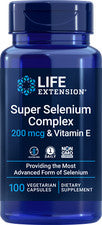 Super Selenium Complex - 200 mcg & Vitamin E - 100 Veggie Caps Life Extension