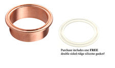 2" Copper Ferrule Beer Keg Still Adapter Dairy Tri Clover Reflux Column No Clamp