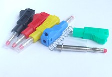 20PCS 4mm Banana Plug 5 colors Copper for Binding Post Test Probes multimeter