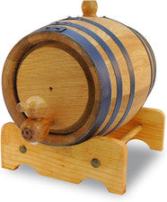 2-Liter Grade Oak Barrels American Charred Oak Barrel for Aging Whiskey, Rum