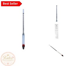 FastRack Alcohol Hydrometer - Accurate 0-200 Proof & 0-100 Tralle Reader