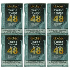 48 Hour Turbo Yeast for Fast Wine Making | Brewers Dry Yeast Powder | 6 Packs
