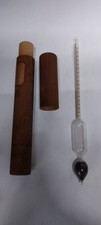 Vintage Alcohol Hydrometer With Wooden Case 1880-1900