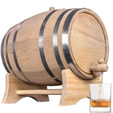 1 Gallon Oak Aging Barrel distillery Series Steel Hoops Unvarnished With Wood