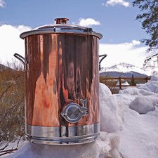 8 Gallon Copper Distilling Boiler/Kettle/Pot, 3" Lid, Moonshine and Whiskey!