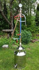 Copper Moonshine Still 2" inch Reflux Column Water Distiller Beer Keg Kit