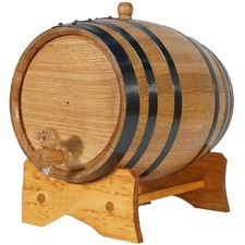 Rustic 5L Oak Aging Barrel with Stand - Ideal for Whiskey, Bourbon and Cocktails
