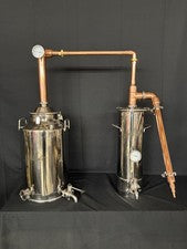 Whiskey/Rum/Brandy still 13 gal w/ 5 gal. Thumper - Shotgun Condenser - 2 inch