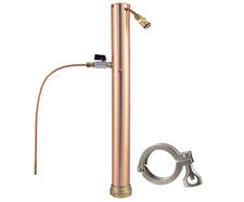 Beer Keg Copper Reflux Still Top fits Standard Kegs Tri Clamp & Gasket INCLUDED!