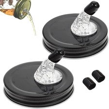 Mason Jar Lids with Pour Spouts, Moonshine Flow Pouring Dispenser,
