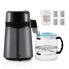 Water Distiller 4L Water Purifier Countertop Stainless Steel Interior 750W