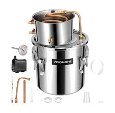 3 Gal Stainless Steel Alcohol Still Water Distiller Whiskey Wine Essential Oil