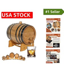1L Oak Whiskey Barrel - Infuse Flavors in Days, Ideal Gift for Distillers
