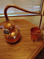 3 Gallon Hammered Copper Essential Oil/Alcohol Still. Never Used. Perfect Shape.