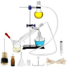 QWORK 12 Pieces 100 ML Home Distillation Apparatus Set - to Making Essential...