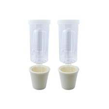 2 Sets 3 Piece Airlocks for Fermentation Clear Tan Beer Wine Brewing Set