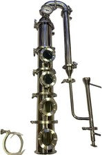 4" Tri Clamp 4 Plate SS Reflux Still Alcohol Distiller Column- Vodka Gin Whiskey