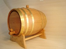 5 Liter Brass Bands OAK BARREL - with free engraving