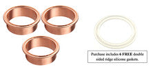 (3) 2" Copper Ferrule Beer Keg Still Adapter Tri Clover Reflux Column No Clamp
