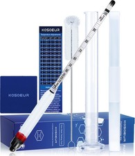 Alcohol Hydrometer Tester 0200 Proof Tralle Kit Plastic for Distilling