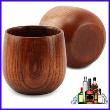 Charred Wooden Whiskey Glasses, Old Fashioned Bourbon Whiskey Glasses, -Bourb...
