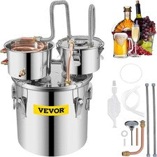 Alcohol Still 5 Gallon Stainless Steel Alcohol Distiller with Copper Tube