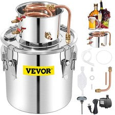 [New]Alcohol Still 13.2Gal/50L,Alcohol Distiller w/Circulating Pump,Alcohol Stil