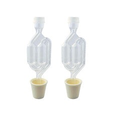 Twin Bubble Airlock and Carboy Bung (2-Pack) | Fermentation Airlocks for Homebre