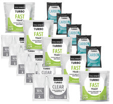 Fast Turbo Yeast, Clear & Carbon Pro Kit 5 Pack Spirit Distilling Brewing