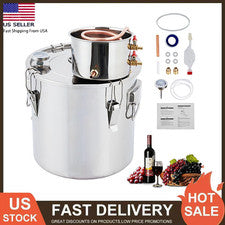 Alcohol Still 10Gal Stainless Steel Water Alcohol Distiller Build-In Thermometer