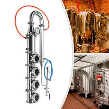 4" inch stainless moonshine still reflux column w/ copper bubble plate   US~