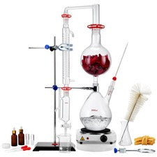 Uimoso Essential Oil Distillation Kit 2000ml Distillation Apparatus 28 pcs Set