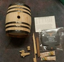 2 Liter American Oak Bourbon Whiskey RUM Moonshine Aging Barrel Med Char + GIFTS