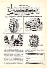 Barrel Craft Early Americana DIY Repurpose Charred Oak Bourbon Vtg Mag Print Ad