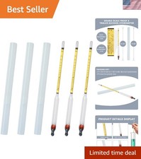Hydrometer Alcohol 0-200 Proof & Tralle Alcohol Hydrometer for Liquor, Distil...