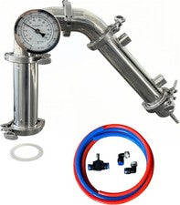 2" Tri Clamp Modular SS Pot Still Column with 8" Long Shotgun style Condenser