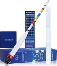 Kosoeur Triple Scale Hydrometer Alcohol Hydrometer for Wine Mead Kombucha & Beer